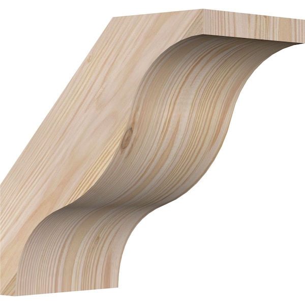 Ekena Millwork 5 1/2"W x 10"D x 10"H Funston Smooth Knee Brace, Douglas Fir BRC06X10X10FST00SDF - main